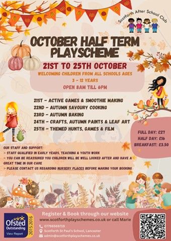 October Half Term Playscheme